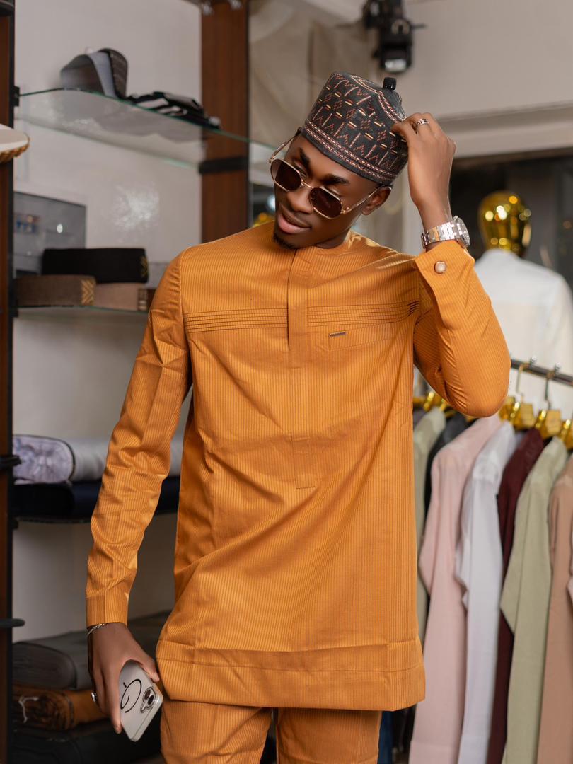 Ensemble Tabaski 10 — ocre, vue 1