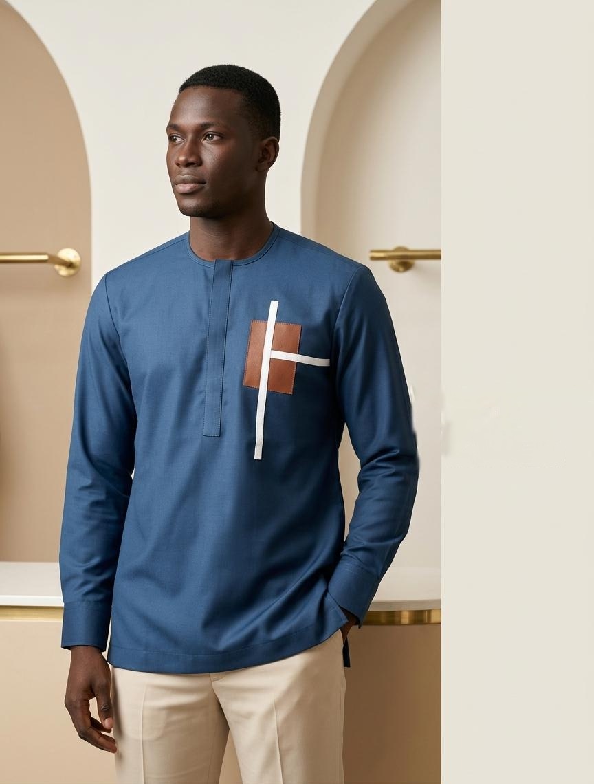 Chemise 36 — bleu, portée