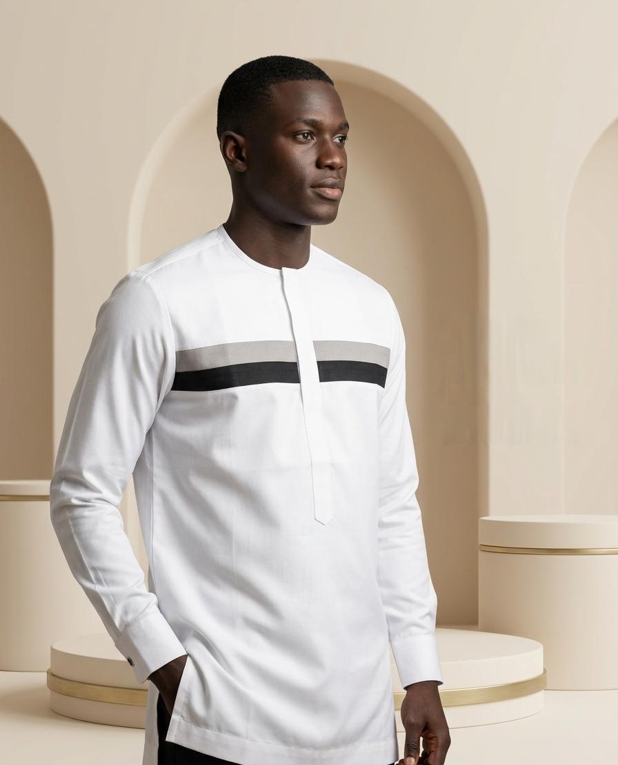 Chemise 37 — blanc, portée