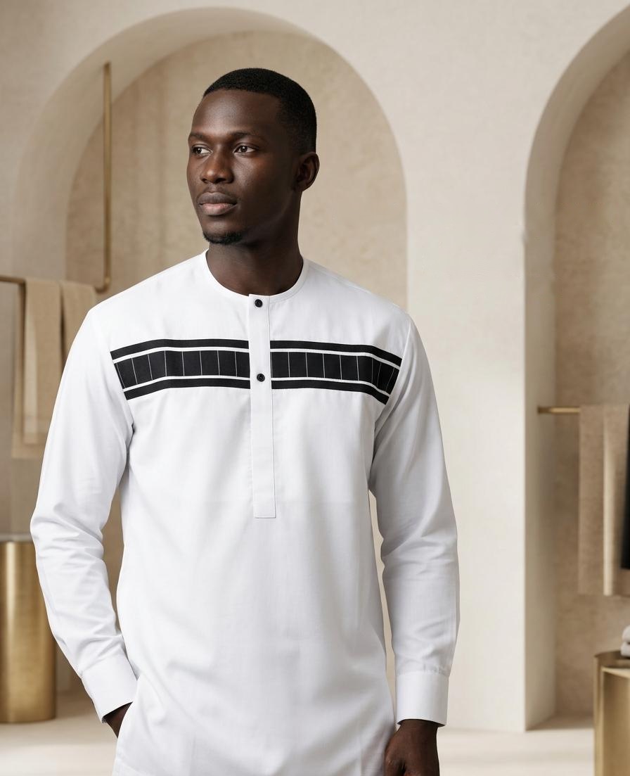 Chemise 41 — blanc, portée