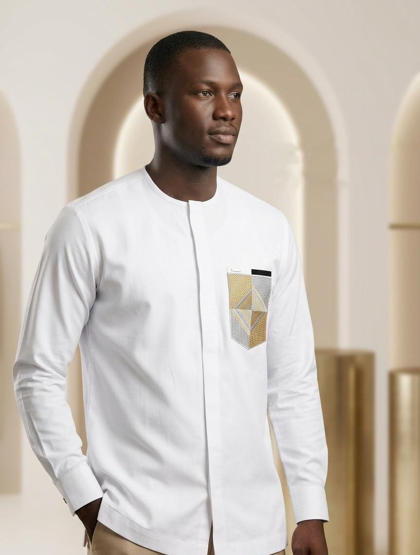 Chemise 46 — blanc, portée