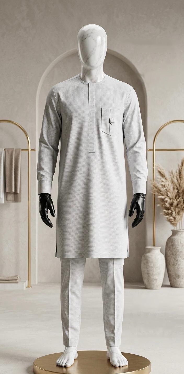 Ensemble 12 — ensemble gris perle sur mannequin